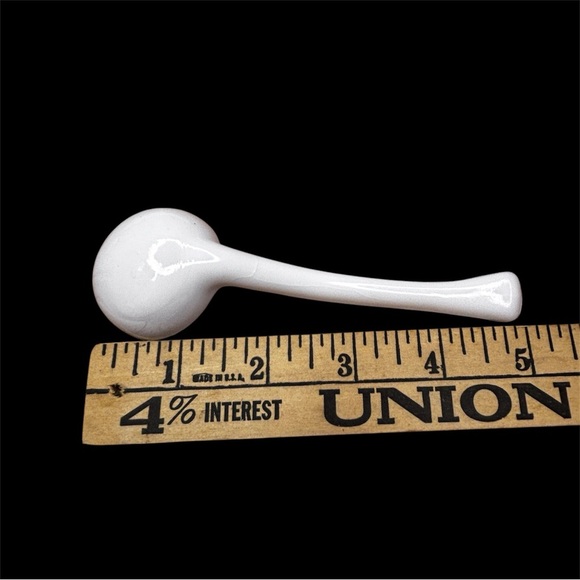 White milk glass Challinor & Taylor Scroll relish dish plate serving spoon rare - Picture 8 of 9